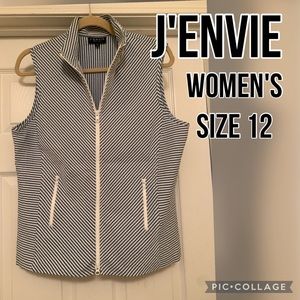 J'ENVIE seersucker blouse Size 12